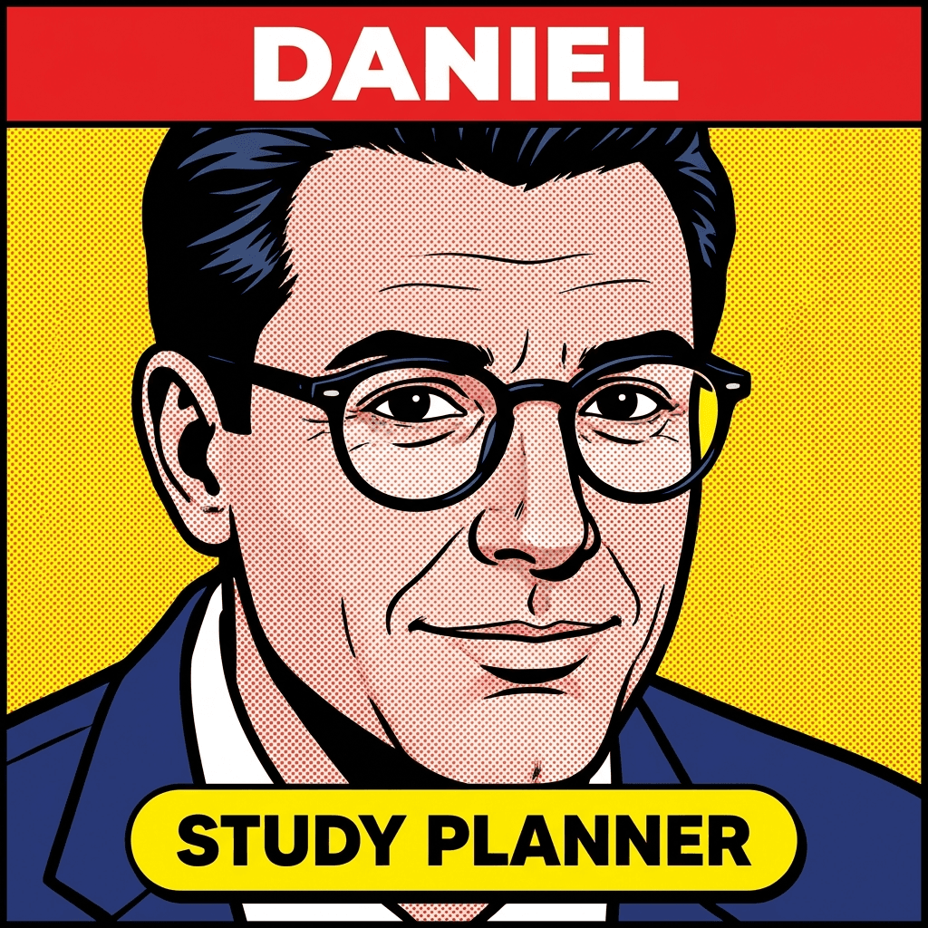 Pop-art portrait of Daniel, the AI study planner