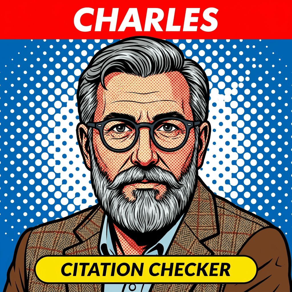 Pop-art portrait of Charles, the AI citation checker