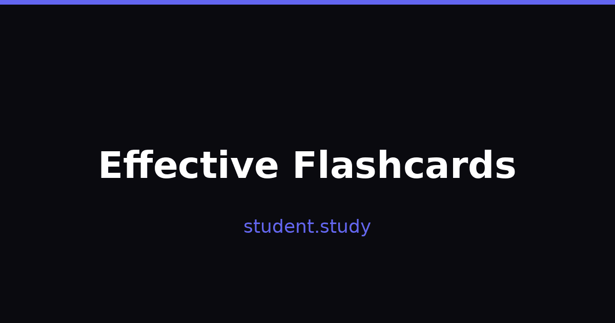 How to Make Effective Flashcards for GCSE and A-Level