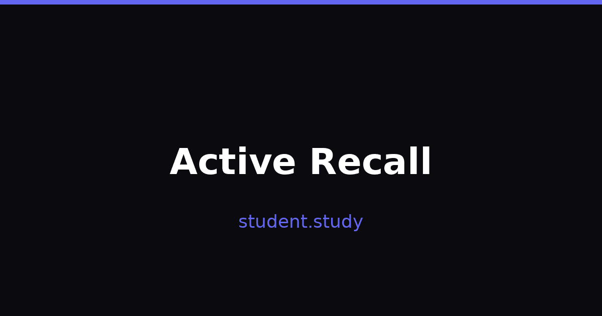 Active Recall vs Rereading: The Science of Effective Revision